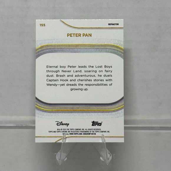 Disney Topps Chrome 2025 Peter Pan Live Action Refractor - Picture 6 of 6